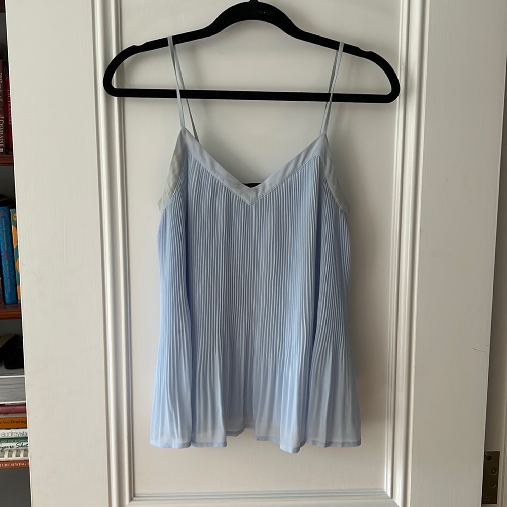 New look blue pleated tank top